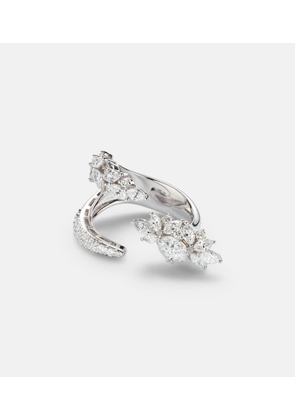 Yeprem Y-Not 18kt white gold ring with diamonds