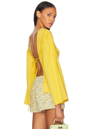 Staud Mina Top in Chartreuse - Yellow. Size L (also in ).