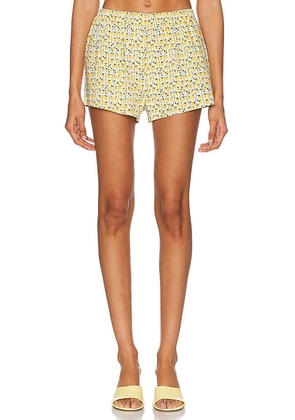 Staud Paddle Short in On The Vine Golden - Yellow. Size L (also in M, S, XS).