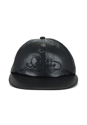 POST ARCHIVE FACTION (PAF) 8.0 Leather Cap Right in Black - Black. Size all.