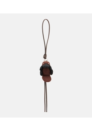 Loewe Leather-trimmed wool bag charm