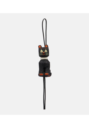 Loewe x Louis Wain Cats leather-trimmed wool bag charm