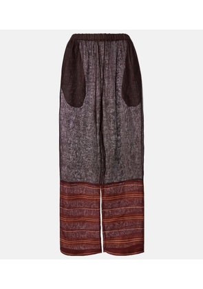 Tory Burch Striped cropped linen pants