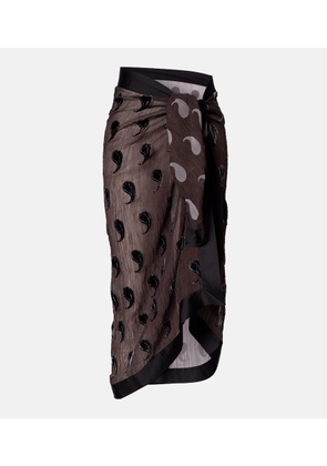 Tory Burch Paisley silk-blend beach cover-up