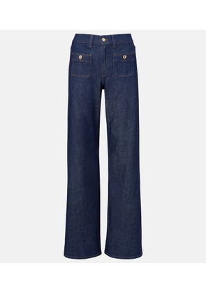7 For All Mankind Lotta Tailorless mid-rise wide-leg jeans