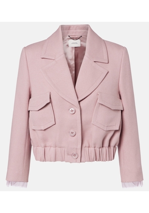 Dorothee Schumacher Layered Coolness organza-trimmed cropped jacket