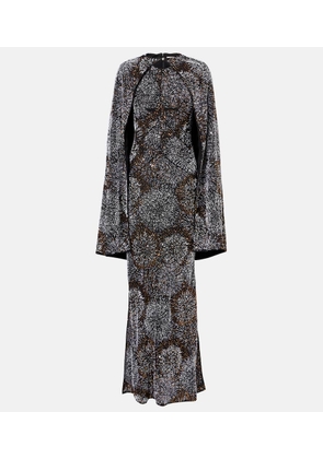 Rabanne Embellished caped gown
