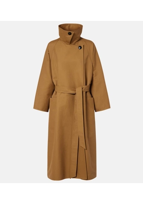 The Row Aurore oversized cotton canvas coat