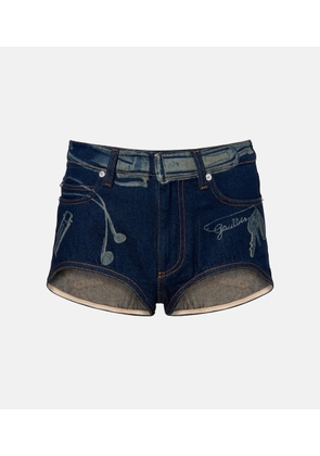 Jean Paul Gaultier Trompe-l'oil denim shorts