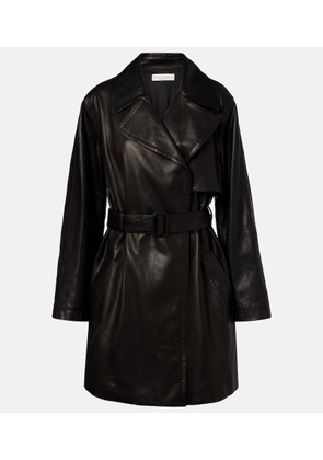 The Row Siempra leather coat