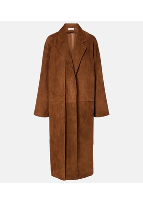 The Row Serenis suede coat