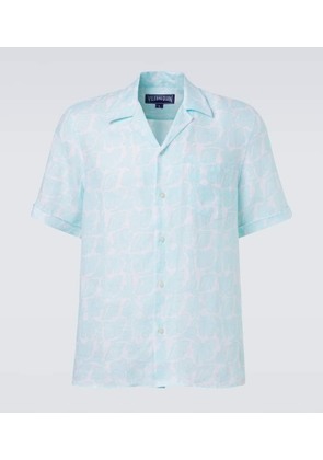 Vilebrequin Charli floral linen bowling shirt