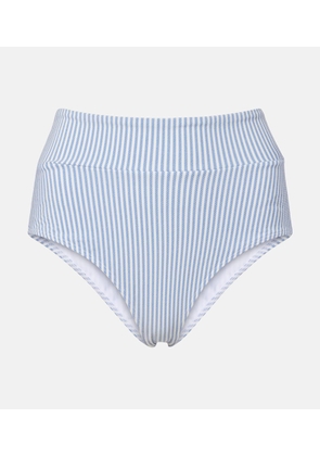 Montce Striped high-rise bikini bottoms