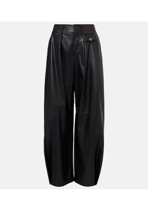 Loewe Leather barrel-leg pants