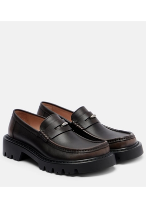 Loewe Sierra brushed leather loafers