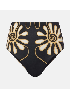 Cala de la Cruz Elisa printed high-rise bikini bottoms