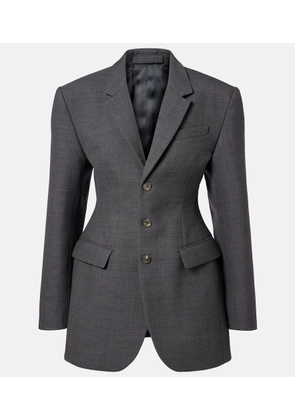 Wardrobe.NYC Peplum virgin wool blazer