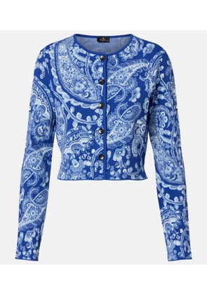 Etro Paisley cropped jacquard cardigan