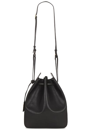 Saint Laurent Large Bucket Bag in Dark Vert Fonce - Black. Size all.