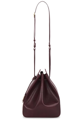Saint Laurent Large Bucket Bag in Hot Wine - Wine. Size all.