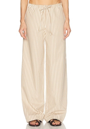 SPRWMN Baggy Easy Pant in Camel Stripe - Tan. Size S (also in XS).