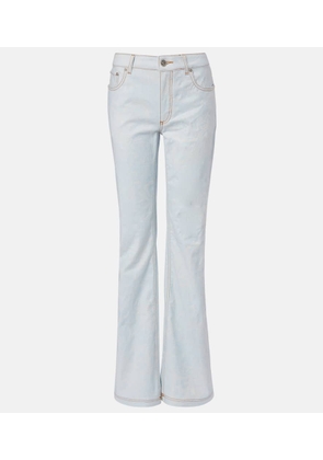 Etro Pegaso embroidered flared jeans