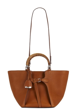 Ralph Lauren Collection The Ralph Calfskin Tote in RL Gold - Cognac. Size all.