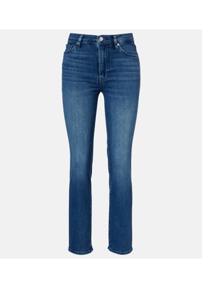 Frame Le Sleek cropped high-rise straight jeans