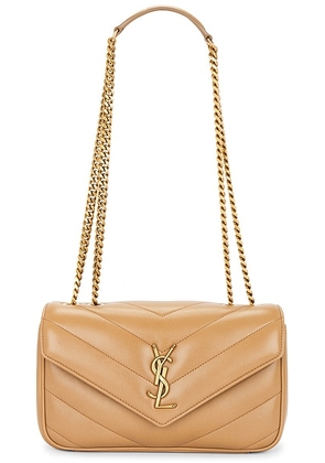 Saint Laurent Small Loulou Chain Bag in Natural Tan - Tan. Size all.