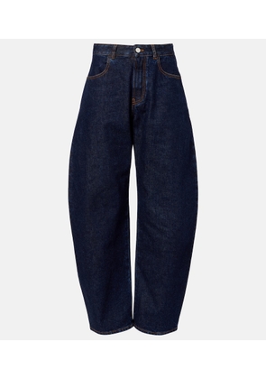 Alaia Mid-rise barrel-leg jeans