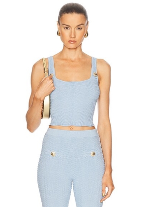 Retrofete Aloe Top in Metallic Powder Blue - Baby Blue. Size L (also in XL).