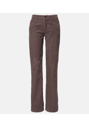 The Row Carlyl mid-rise corduroy straight pants