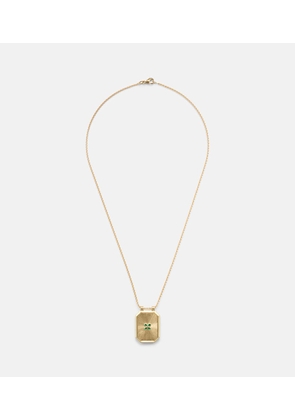 Marie Lichtenberg Luck 18kt gold pendant necklace with emerald