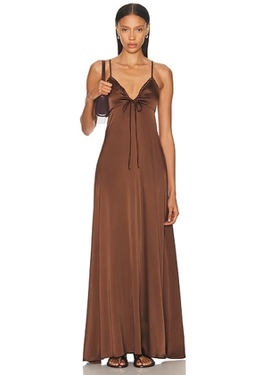 SPRWMN Ibiza Dress in Americano - Brown. Size L (also in XS, M).