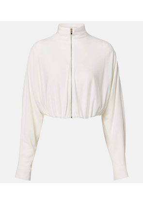 Alaia Draped mockneck jersey jacket