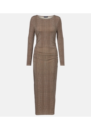 Veronica Beard Charissa houndstooth jersey maxi dress