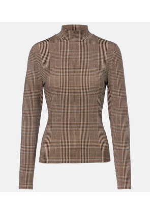 Veronica Beard Nate houndstooth jersey top