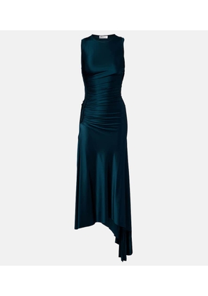 Victoria Beckham Ruched asymmetric jersey midi dress