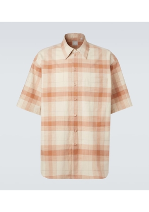 Calvin Klein Collection Tommy checked oversized cotton bowling shirt