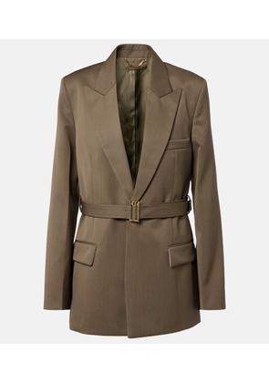Victoria Beckham Belted wool-blend blazer
