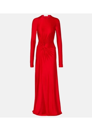 Victoria Beckham Gathered jersey maxi dress