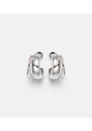 Yvonne Leon Un Deux Trois Berlingot 9kt gold hoop earrings with diamonds