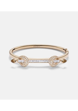 Ananya Chakra Icon 18kt gold bangle with diamonds and quartz