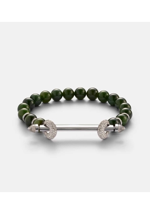 Ananya Chakra Giada 18kt white gold bracelet with diamonds and quartz