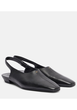 Khaite Celia leather slingback flats