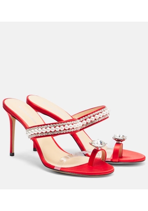 Mach & Mach Diamond Of Elizabeth 90 satin mules