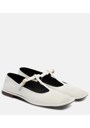 The Row Leather ballet flats