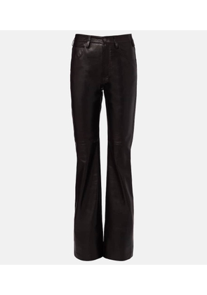 Nili Lotan Leather bootcut pants