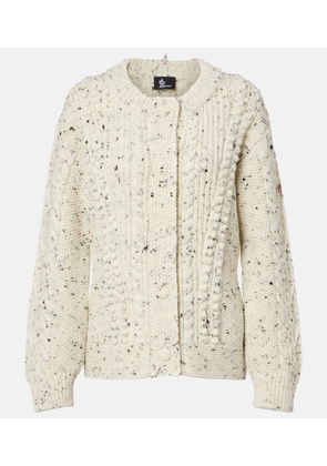 Moncler Grenoble Cable-knit wool cardigan