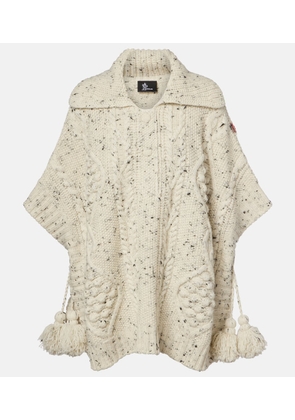 Moncler Grenoble Aran wool poncho